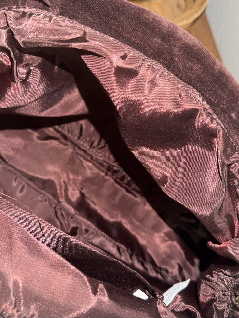 Vintage Carpet bags of America Velvet Shoulder Bag in Dark Brown - Picture 5 of 8